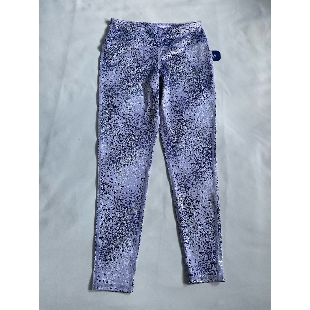MTA sport Girls Purple Splatter Print‎ Yoga Ankle Leggings XL 14/16 Plus
